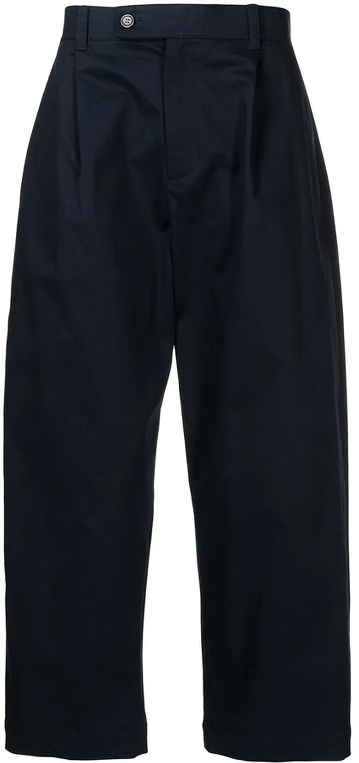 Wide-Leg Cropped Trousers