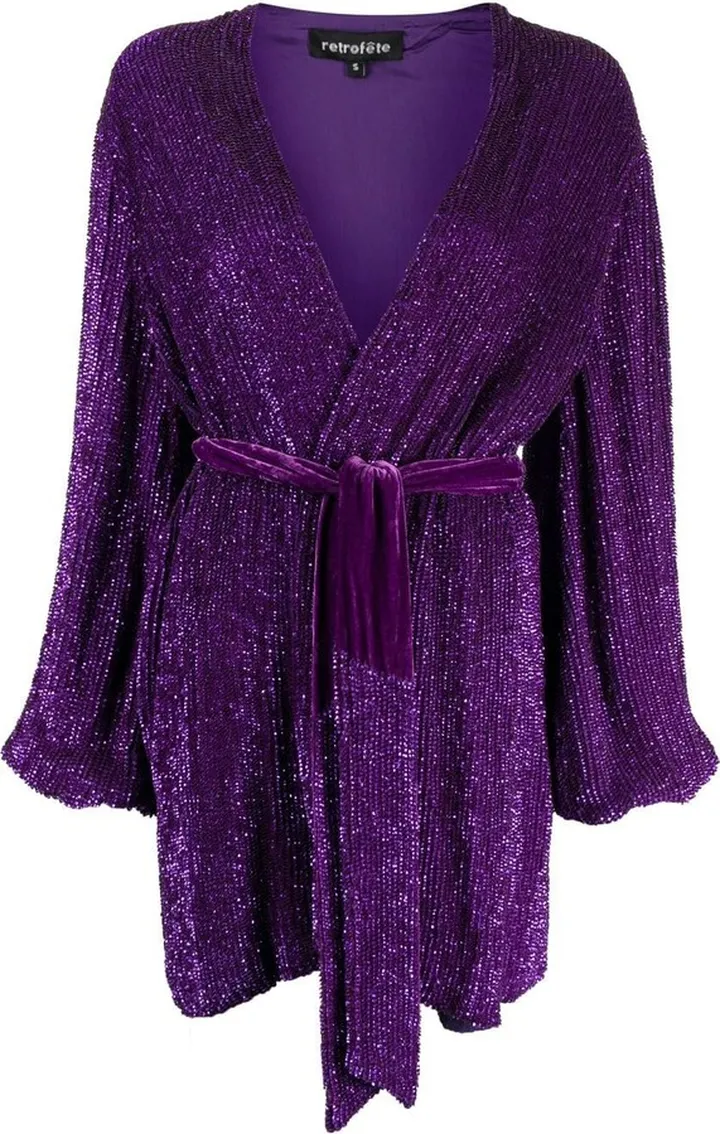 Gabrielle sequin-embellished wrap dress
