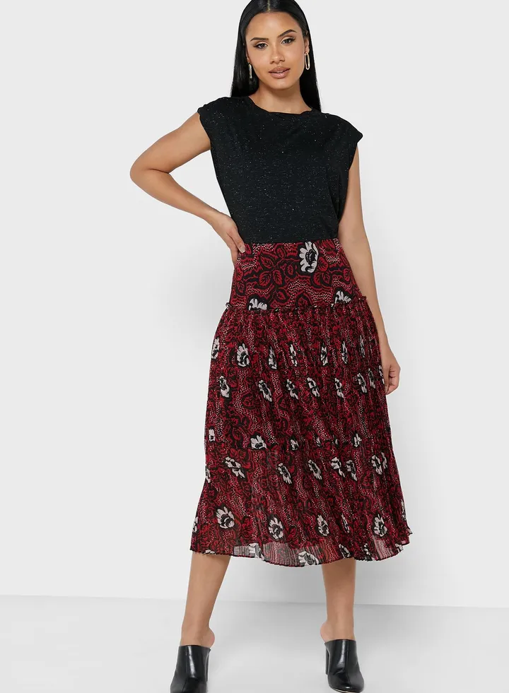 Tiered Printed Skirts