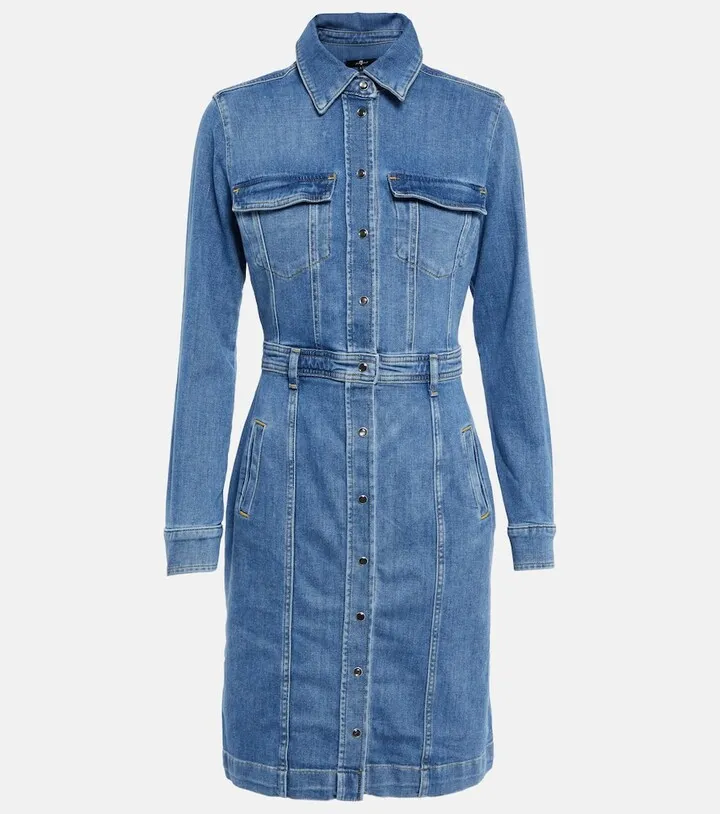 Luxe denim shirt dress