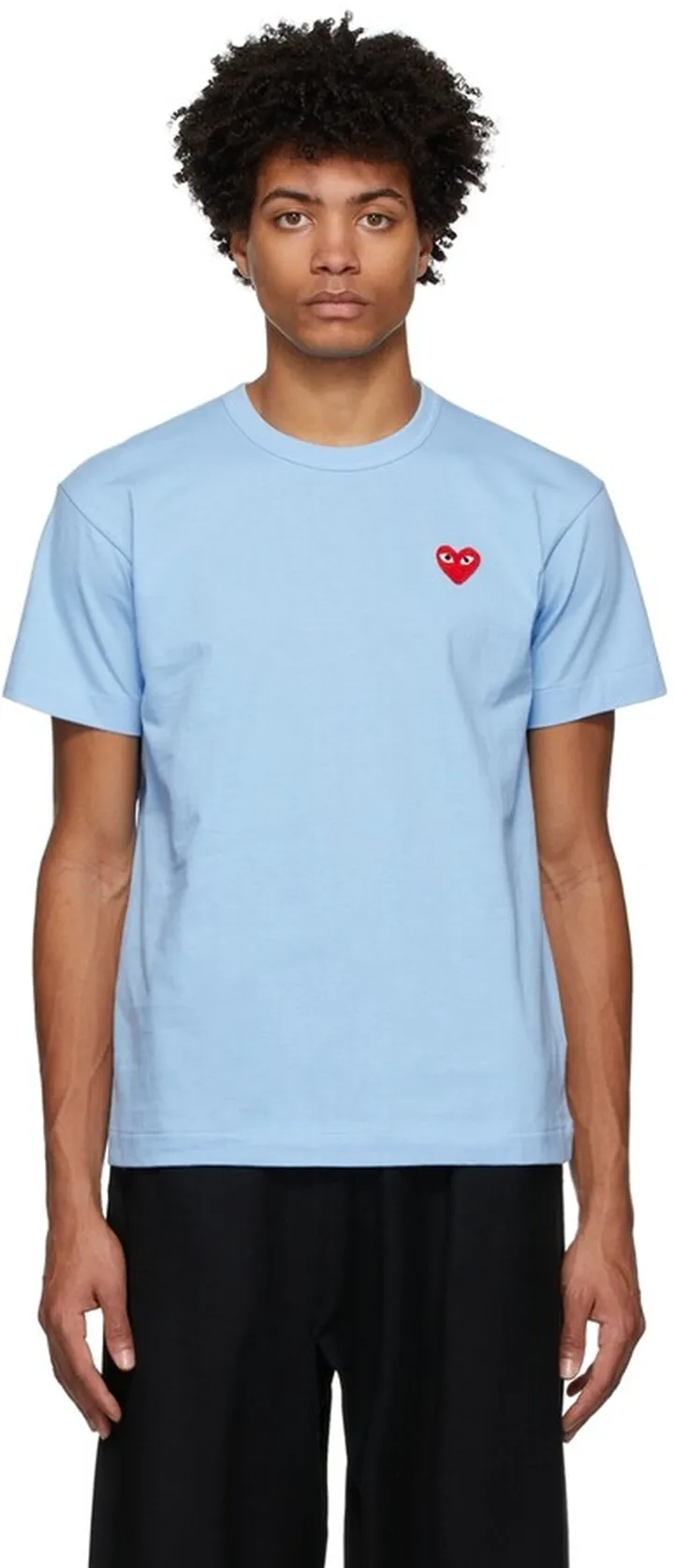 Comme des Garçons Play Blue Heart Patch T-Shirt