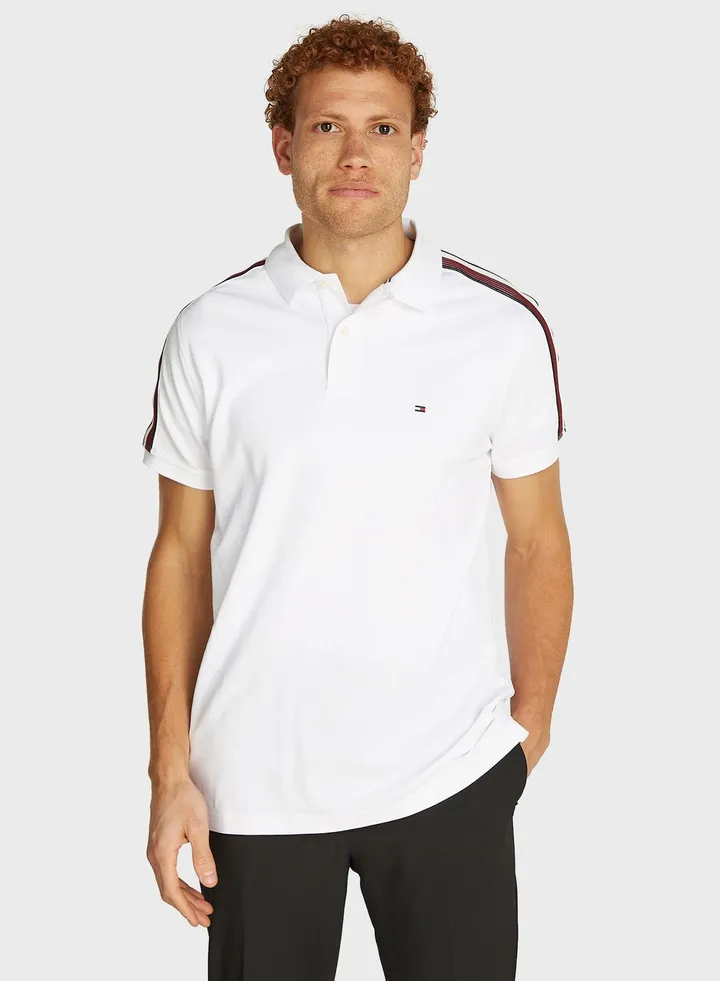 Logo Striped Polo Shirts