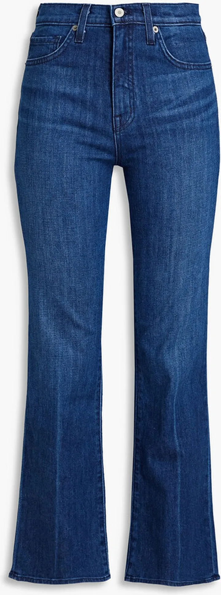 Faded high-rise bootcut jeans
