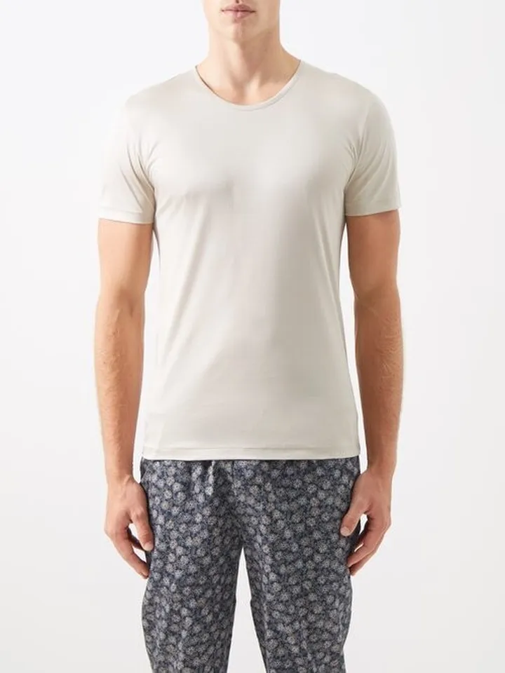 Sea Island Cotton-jersey Pyjama Top
