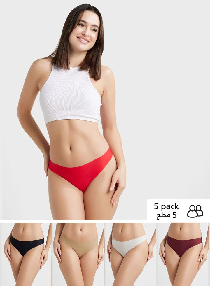 5 Pack Logo Band Thong