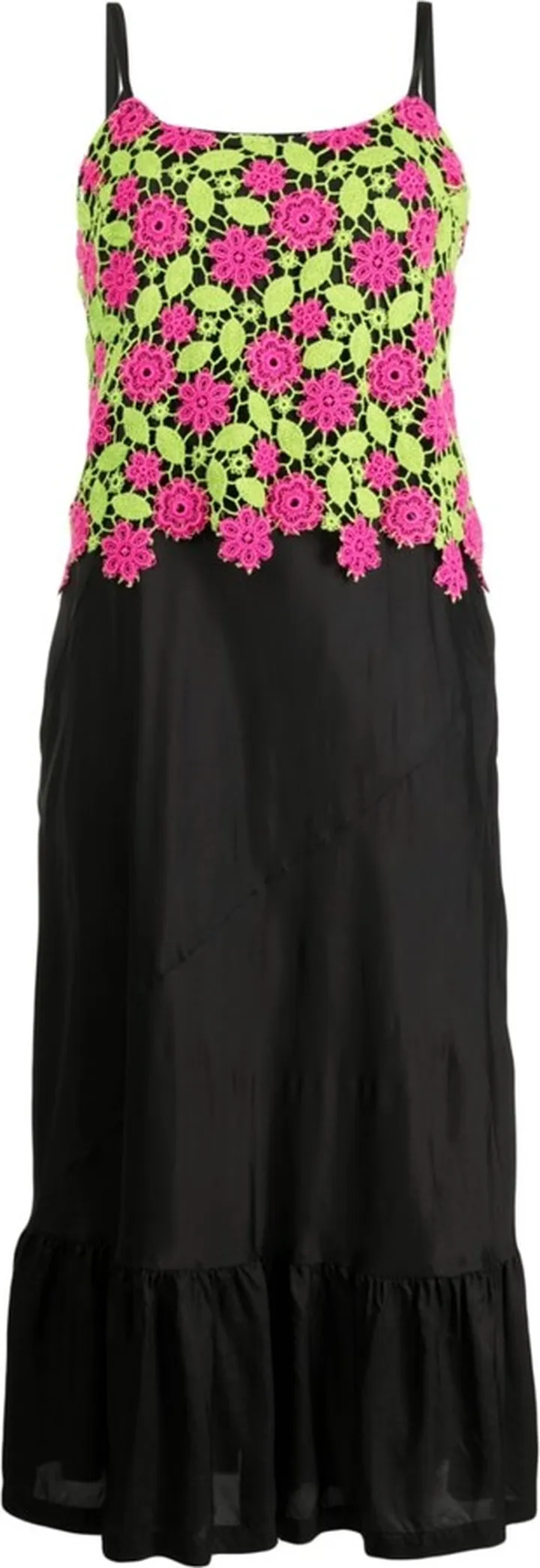 Floral-Lace Midi Dress