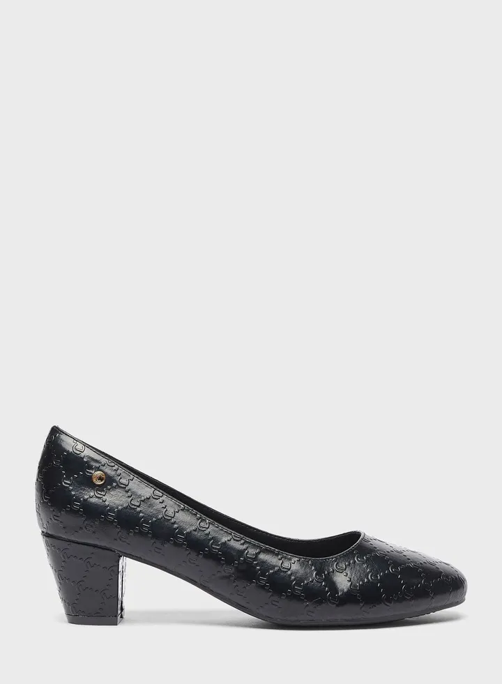 Ankle Strap Mid Heel Pump