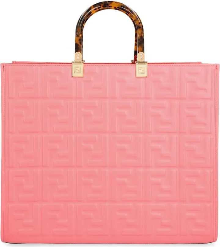 Fendi Monogram Embossed Tote Bag