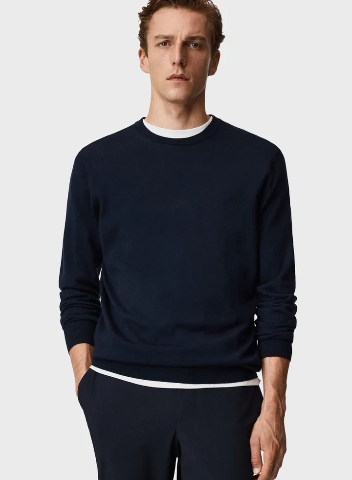 Knitted Crew Neck Sweater