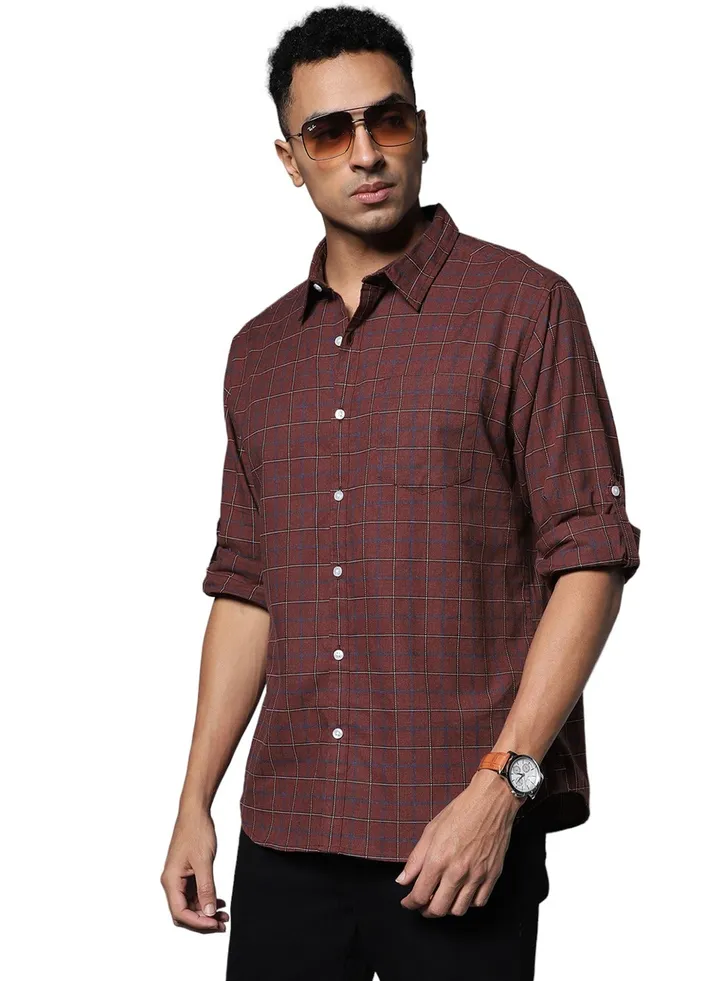 Checked Pure Cotton Casual Shirt