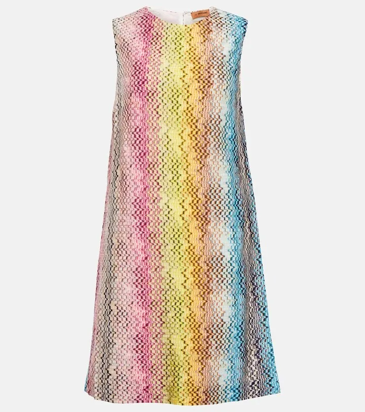 Zig-zag knit minidress