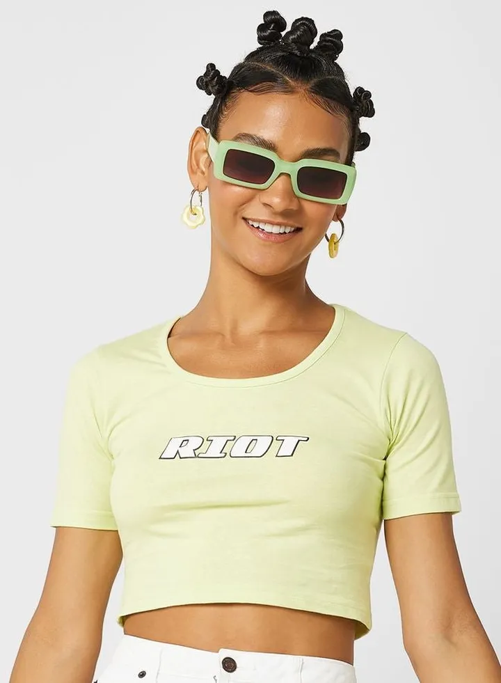 Sccop Neck Riot Tshirt
