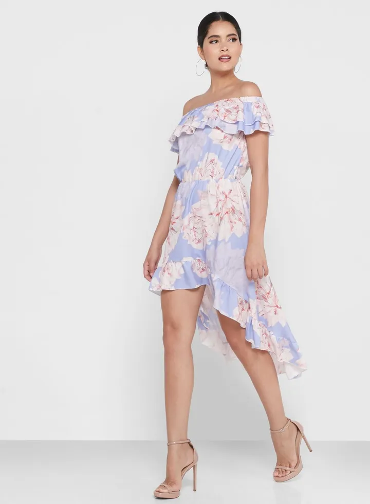 Floral Off Shoulder Dress