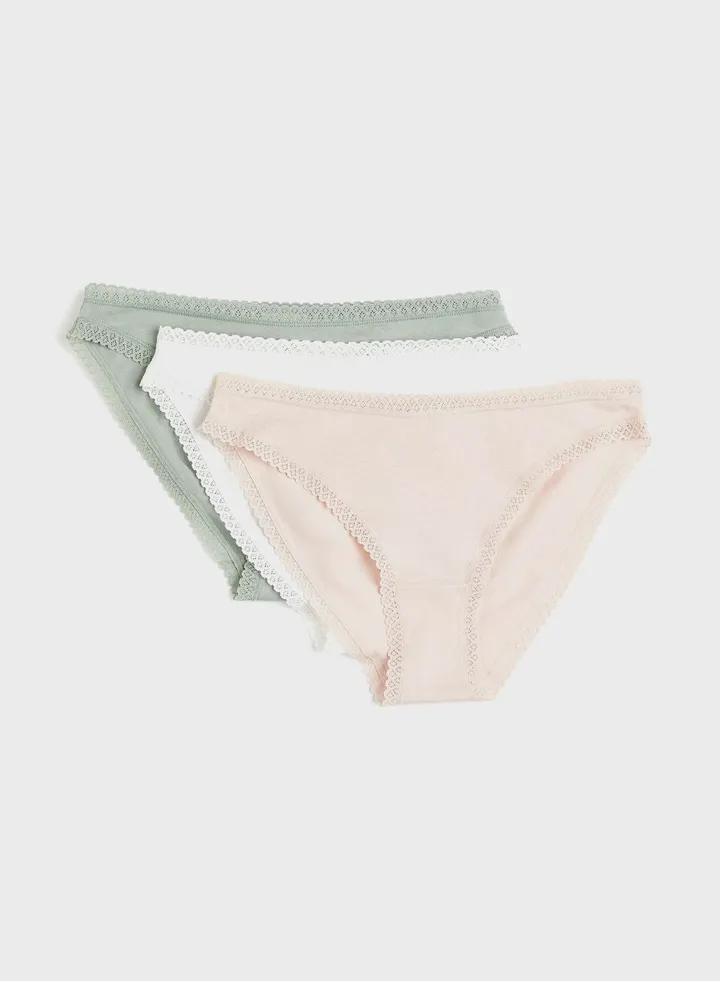 3 Pack High Leg Brief
