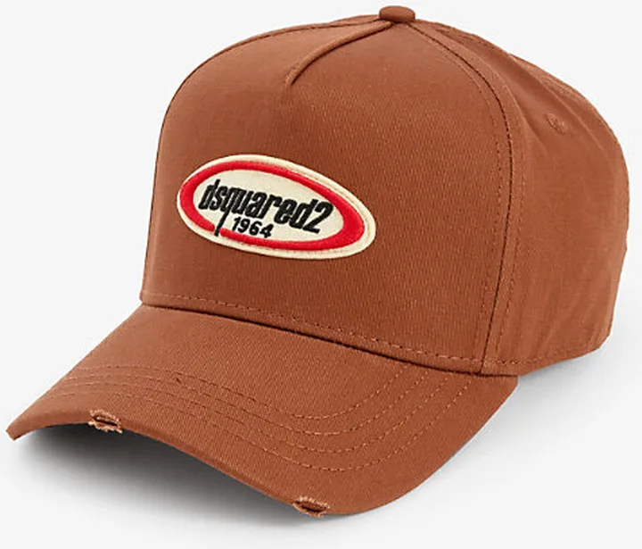 Mens Hazelnut 1964 Badge Cotton-twill cap