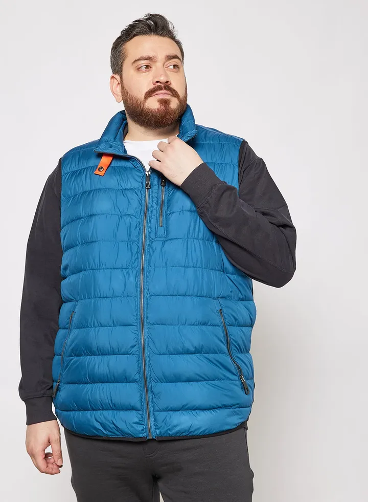 Plus Size Quilted Sleeveless Gilet
