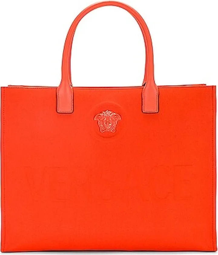 VERSACE Frequenza Tote Bag in Orange