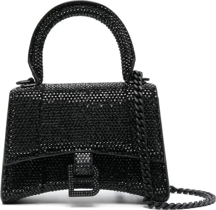 Hourglass crystal-embellished mini bag