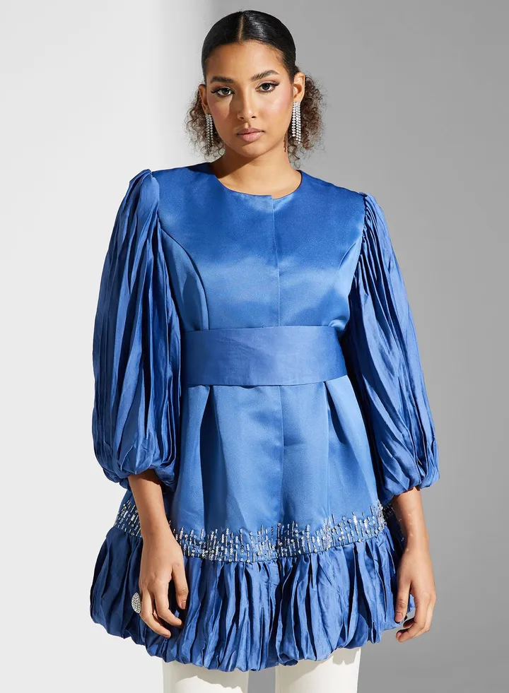 Balloon Sleeve Embellished Jacket