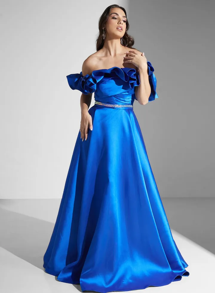 Bardot Ruffle Dress