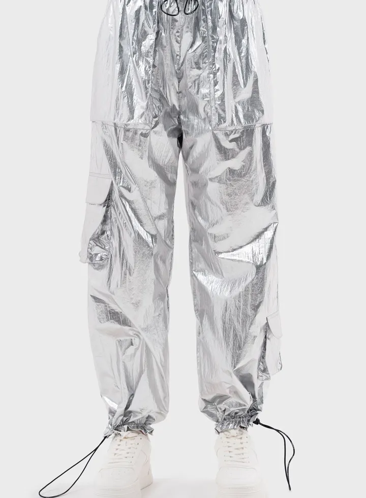 Elenor Wide Leg Pants (Foil