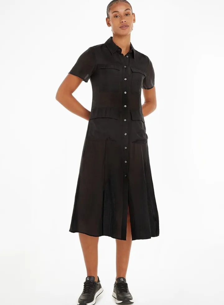 Pocket Detail Shirt Dress