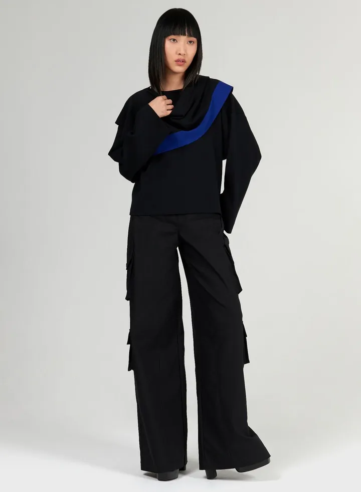 Scarf Knitted Sweater