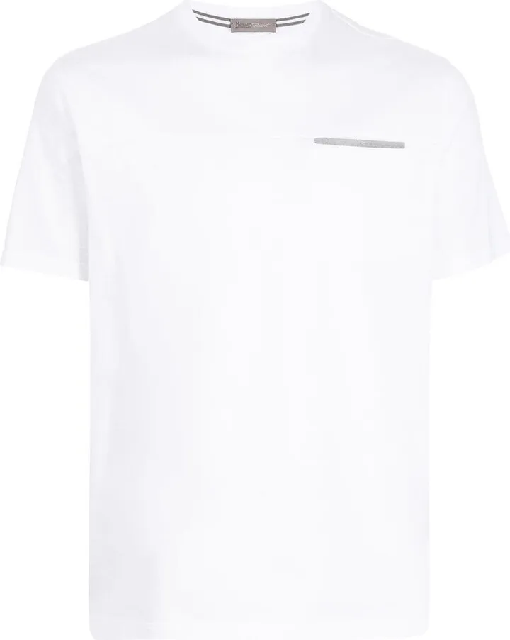 contrast-trim short-sleeve T-shirt