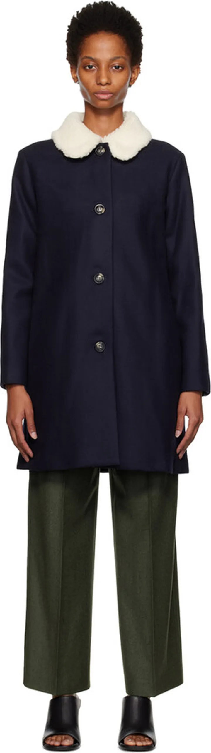 A.P.C. Navy New Doll Coat