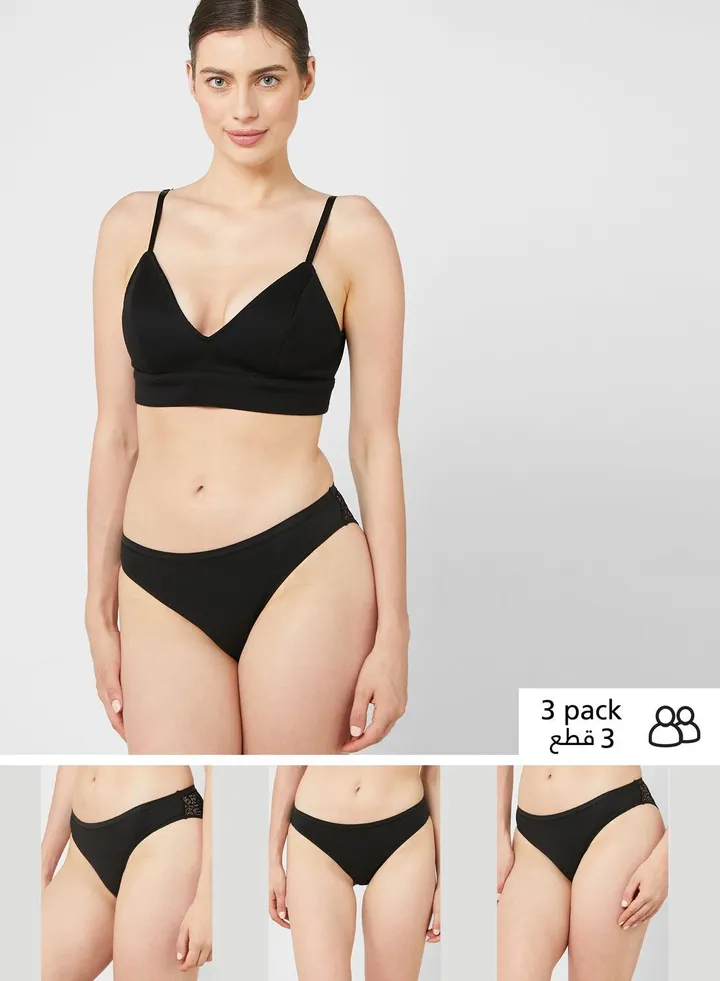 3 Pack Body Soft High Leg Knickers
