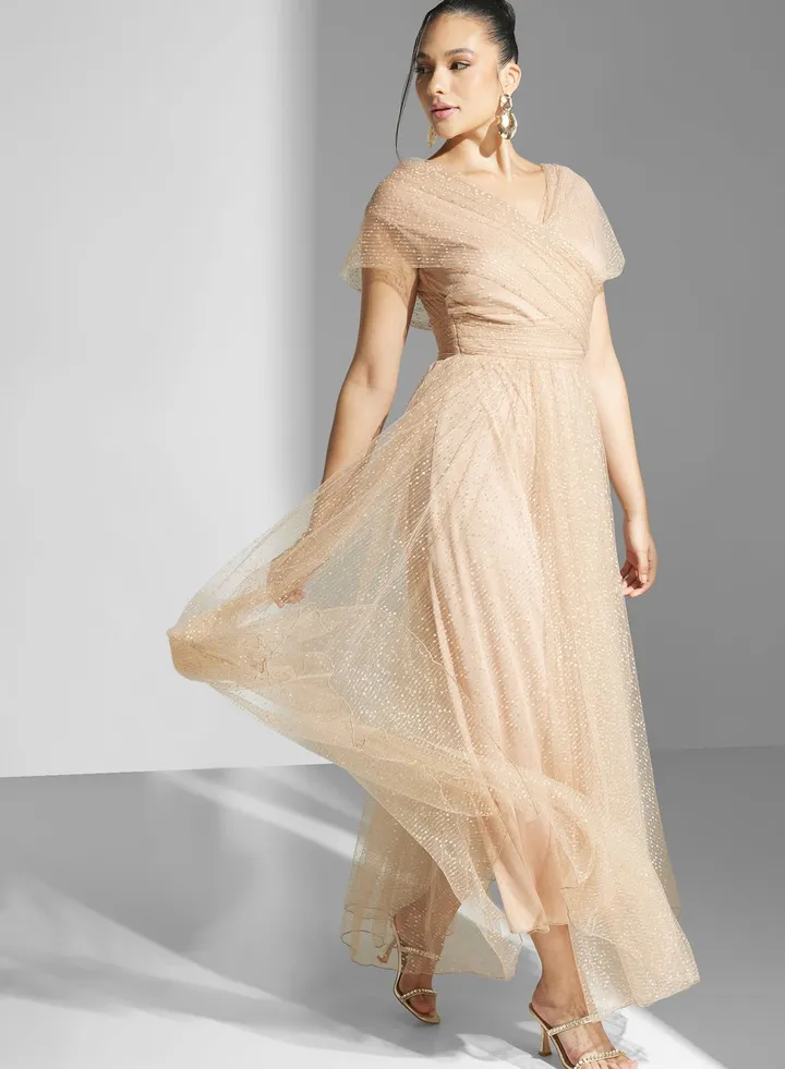 Shimmer Tulle Gown