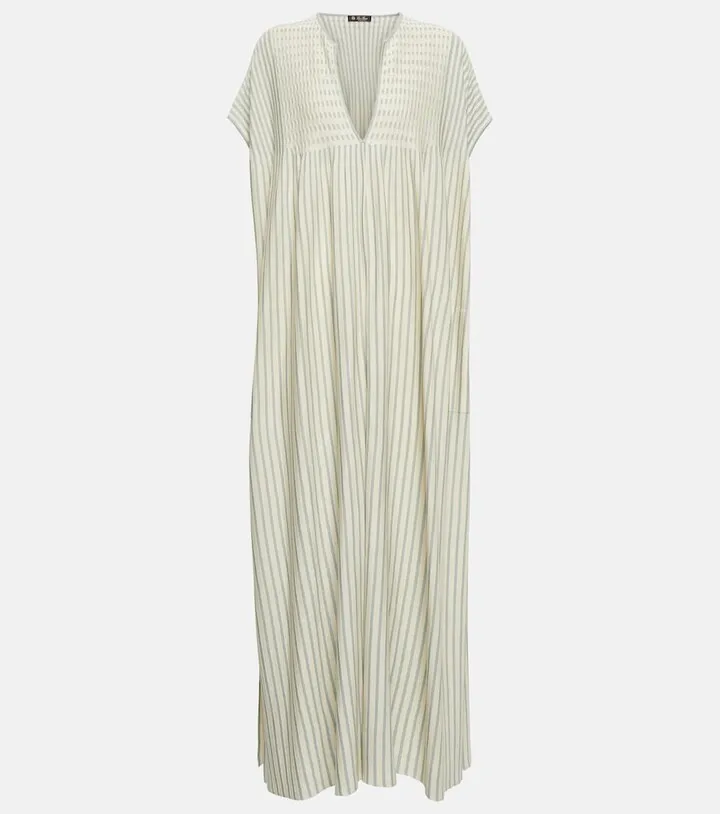 Filicudi striped silk-blend maxi dress