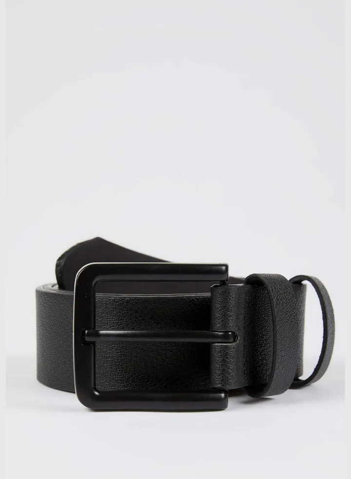 Faux Leather Buckle Jean Belt