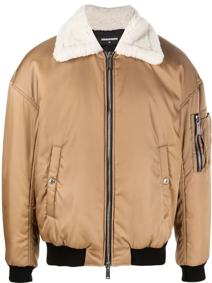 Logo-Print Padded Bomber Jacket