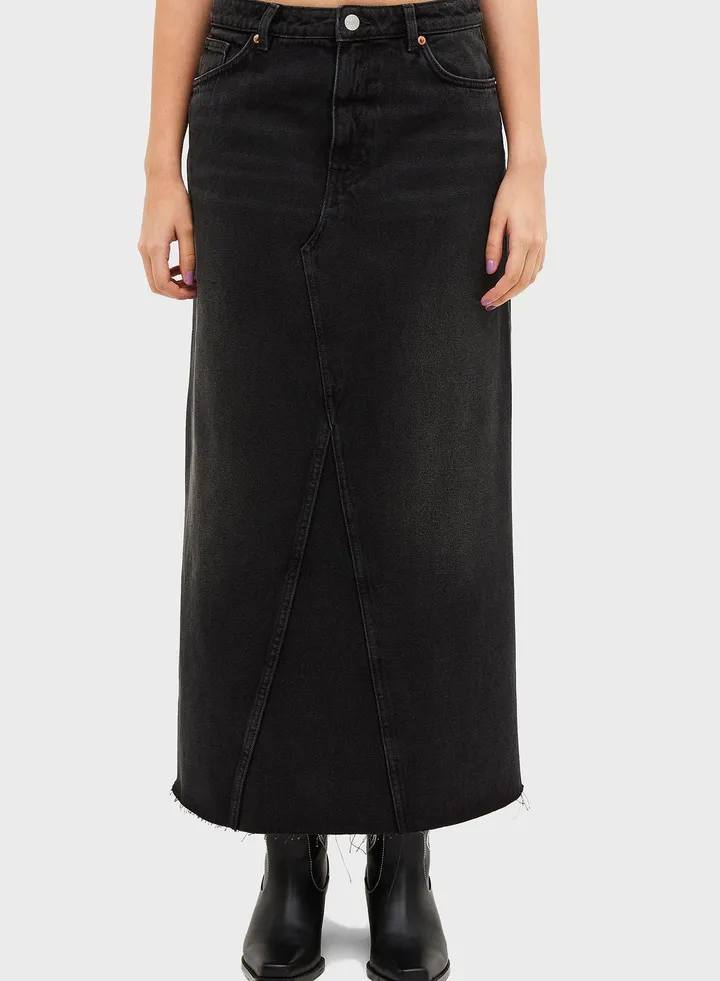 High Waist Denim Skirt