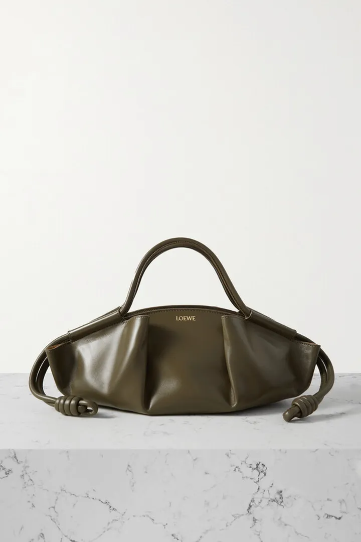Loewe - Paseo Leather Shoulder Bag - Green