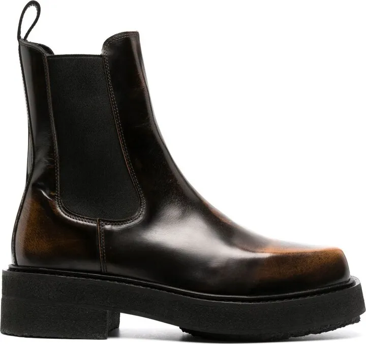 Black Ortega II Leather Chelsea Boots