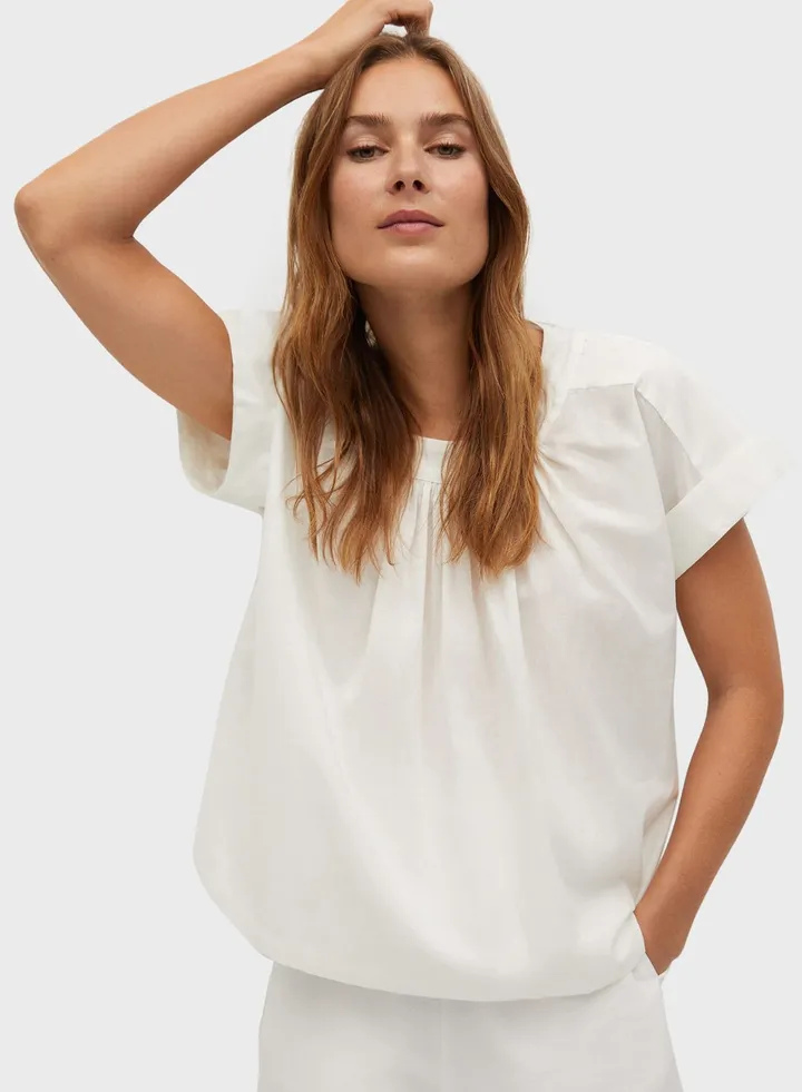 Roll Sleeve Top