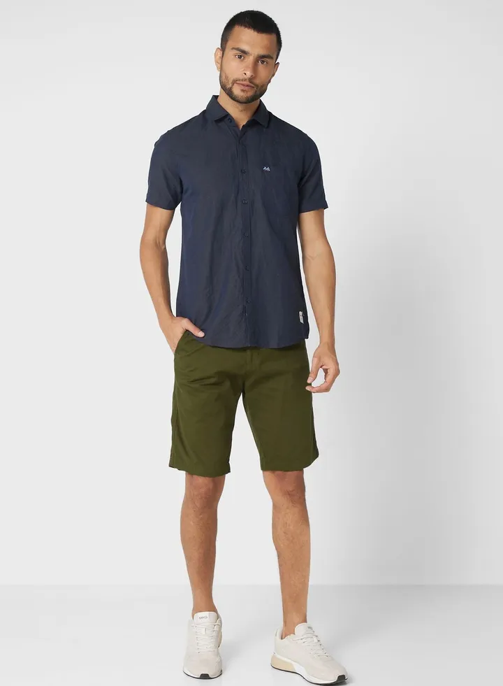 Men Mid-Rise Pure Cotton Slim Fit Shorts