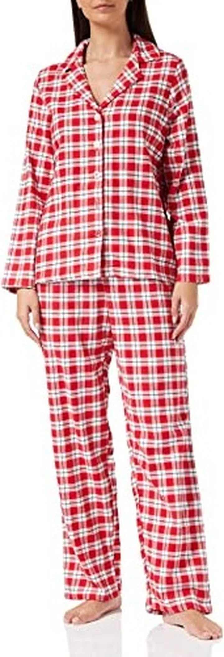 Iris & Lilly Women's Long Sleeve Flannel Pajama Set