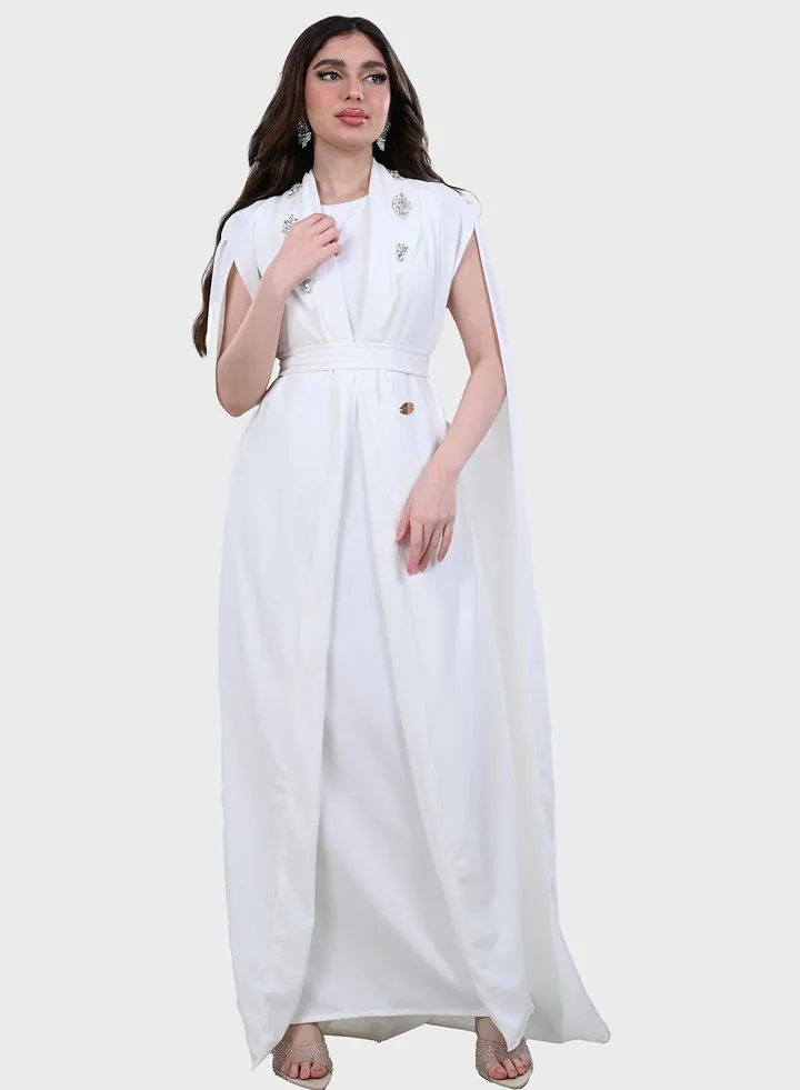 Emballished Split Sleeve Dress