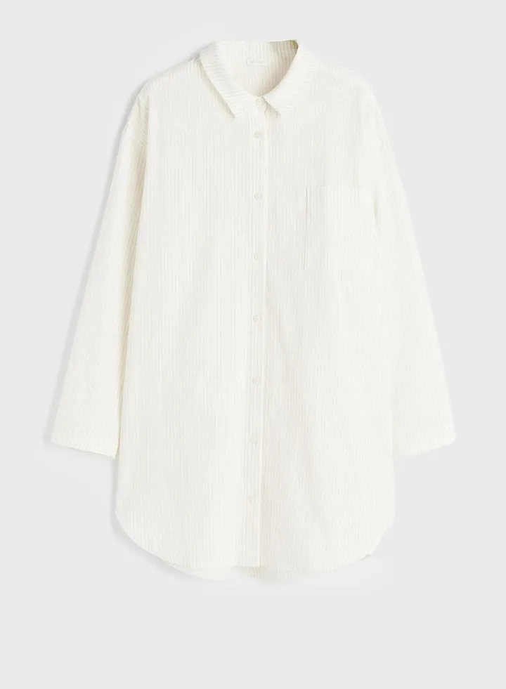 Linen-Blend Nightshirt