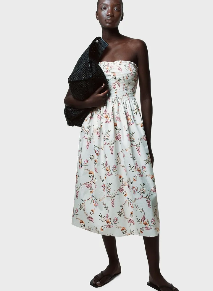 Floral Print Tiered Dress