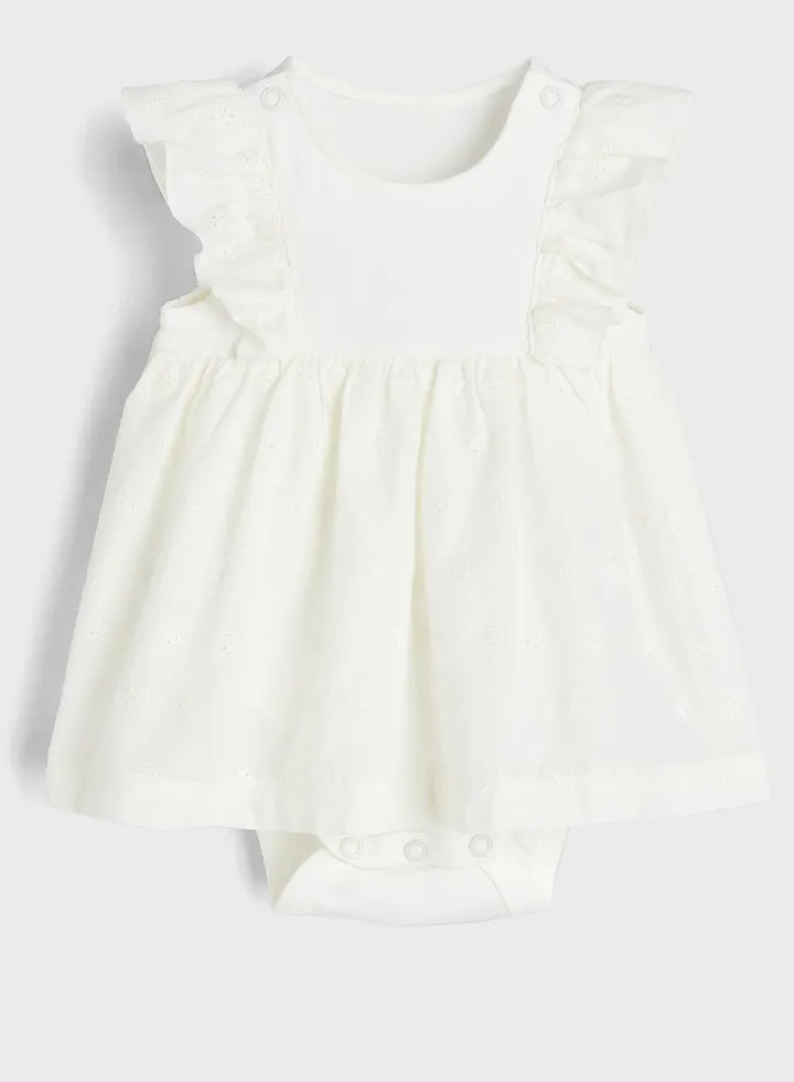 Kids Frill Trimmed Bodysuit Dress