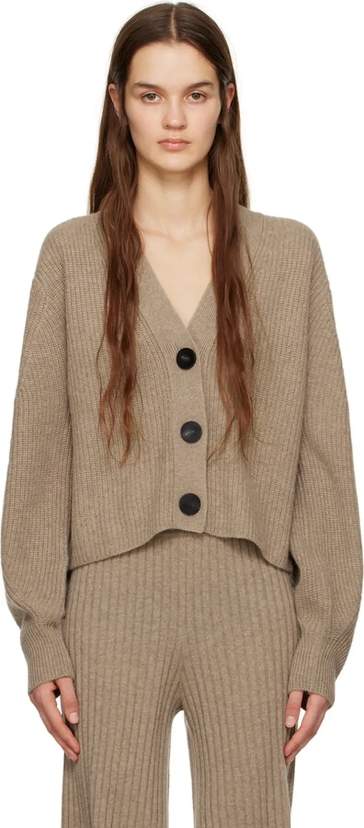 LISA YANG Beige 'The Minna' Cardigan