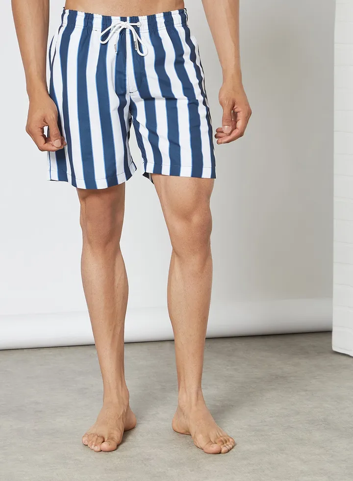 Stripe Print Shorts