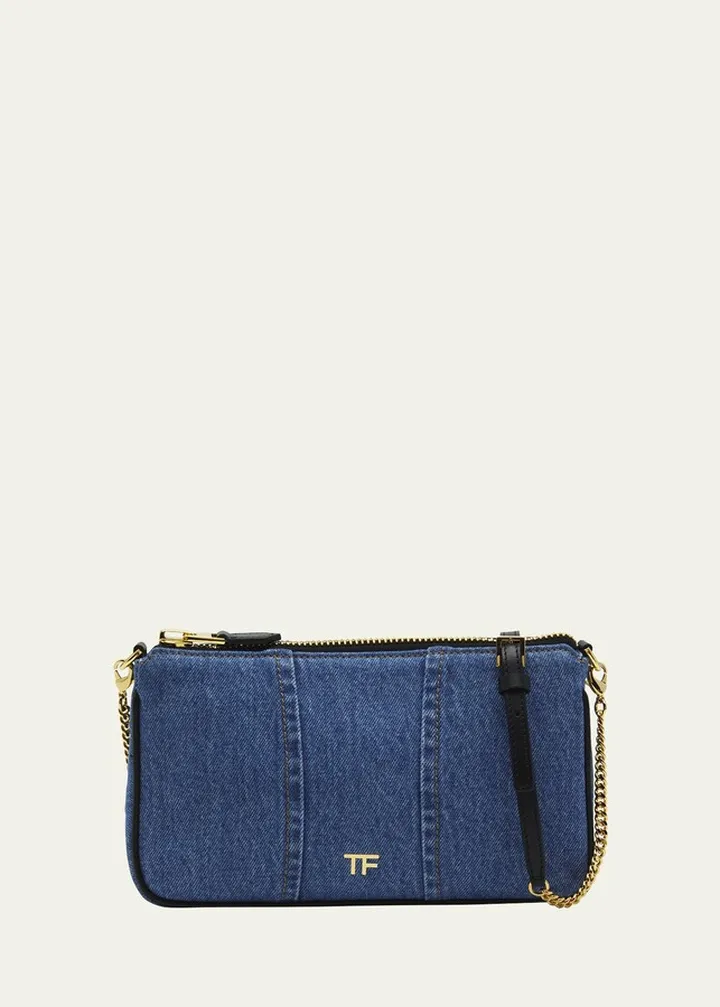 TF Mini Denim Shoulder Bag