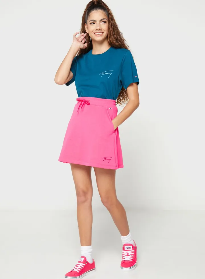 Drawstring Detail Mini Skirt