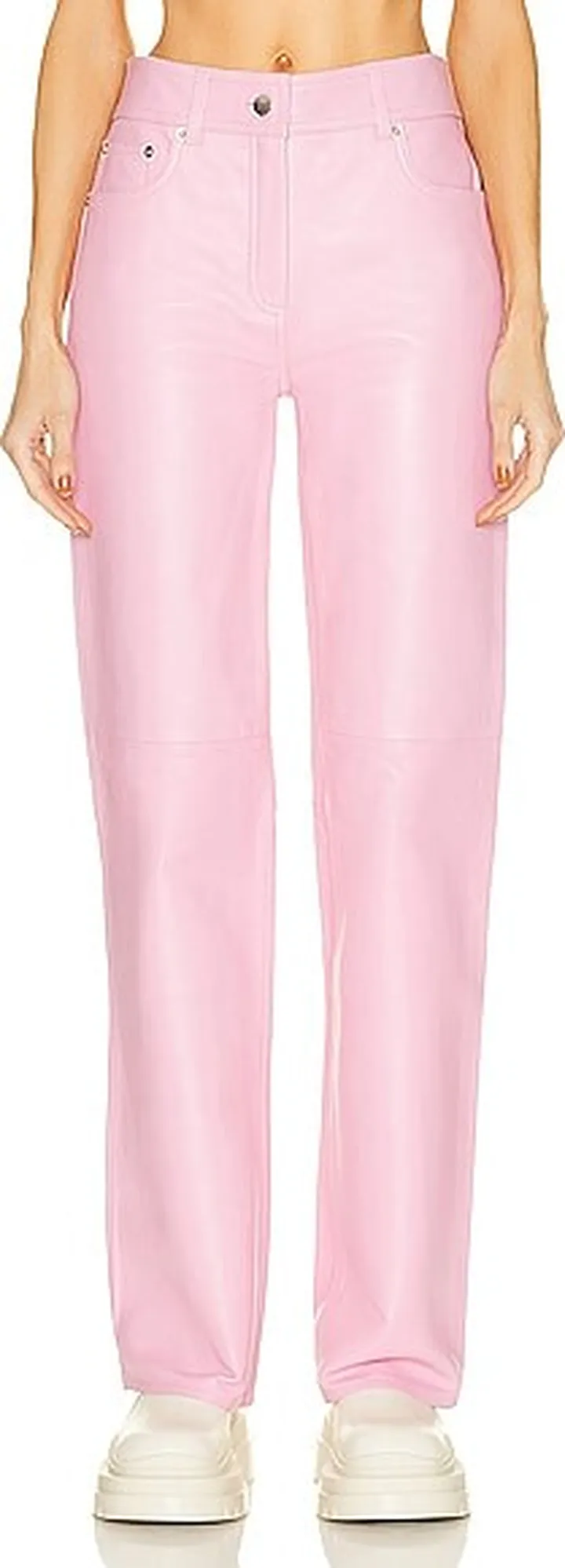 STAND STUDIO Sandy Leather Pant in Pink