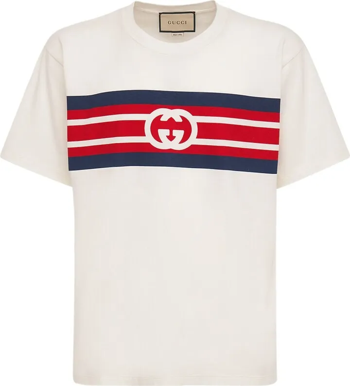 GG printed cotton jersey t-shirt